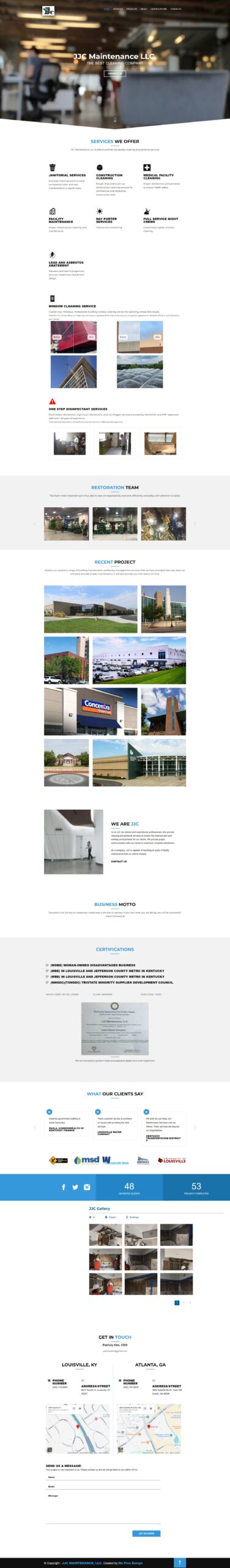 JJC Maintenance LLC Website Design