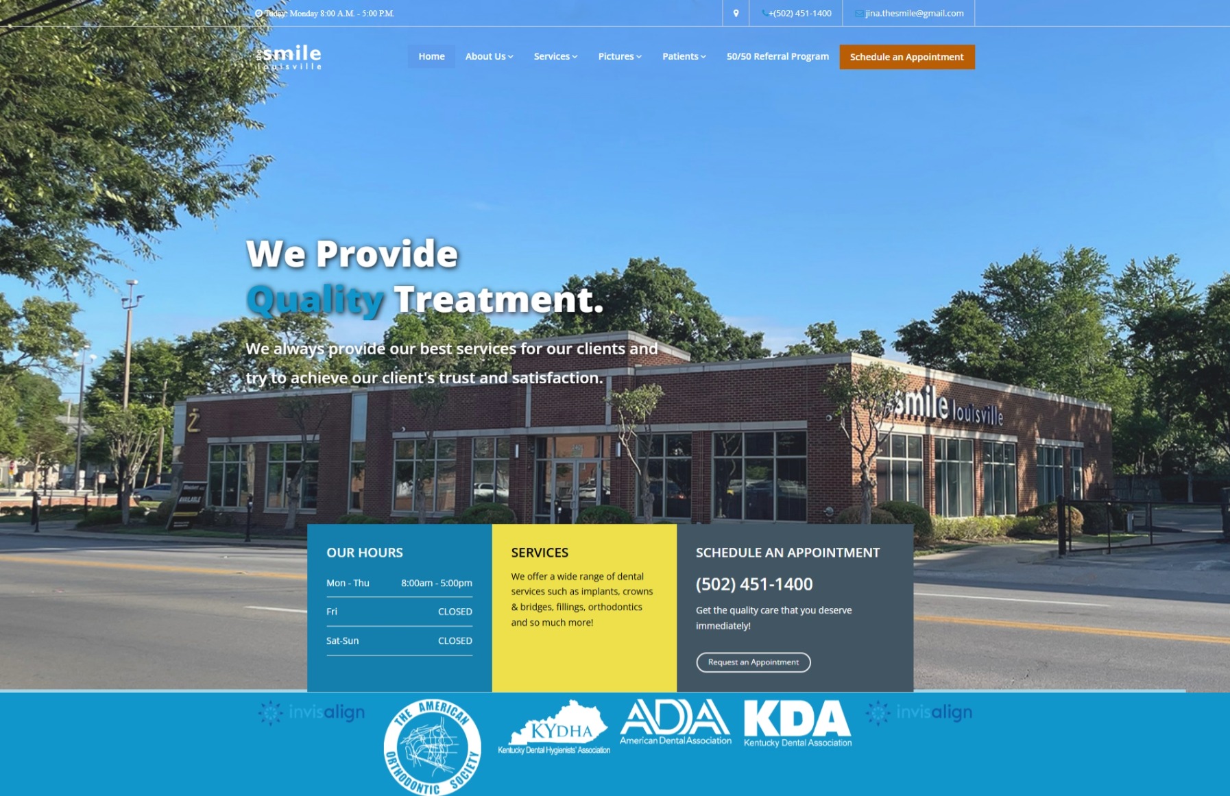 The Smile Louisville Website Design